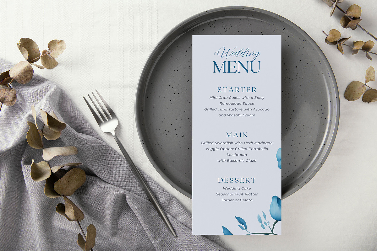 Wedding Template Bundle Light Blue, an Invitation Template by MarryMeMoments (Photo 5 of 7)