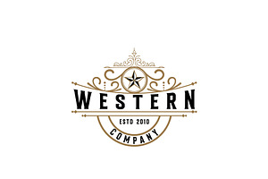 Vintage Western Logo Design, a Branding & Logo Template by AlvinStd