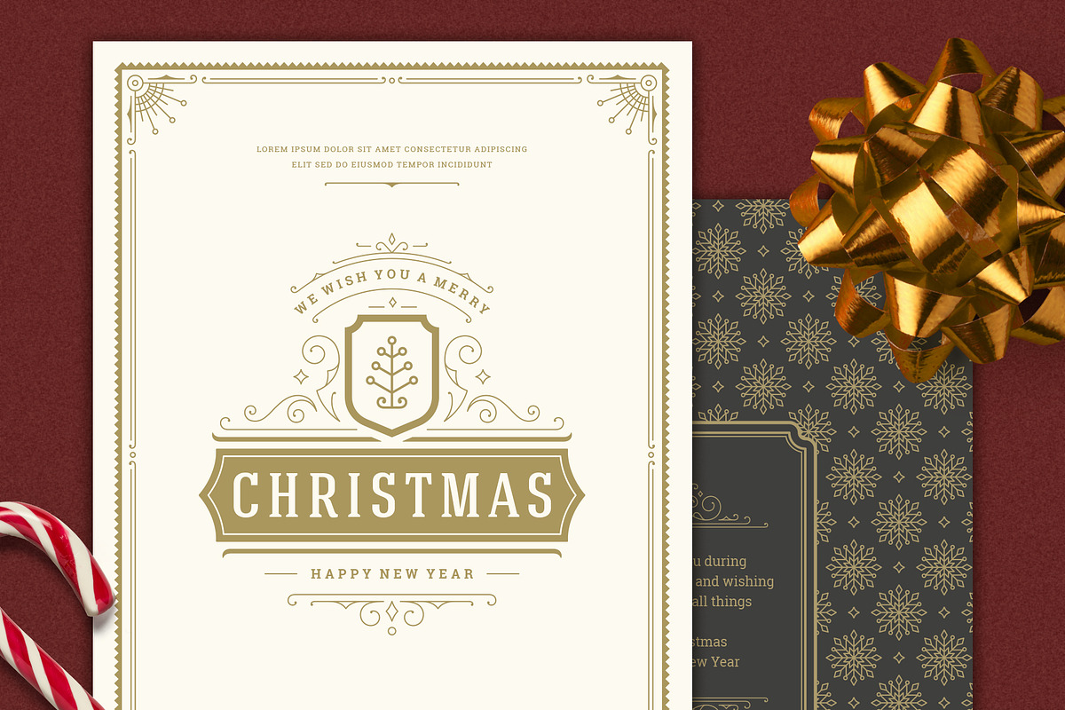 Christmas Greeting Card, a Card Template by Vasya Kobelev (Photo 4 of 7)