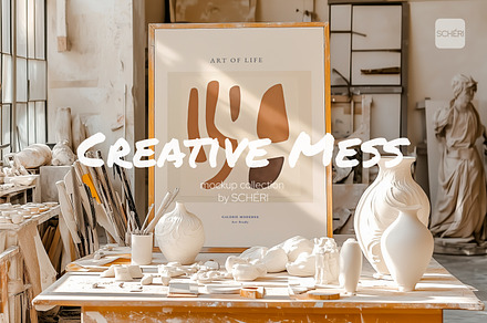 CREATIVE MESS | Frame mockup set, a Household Mockup by SCHÉRI