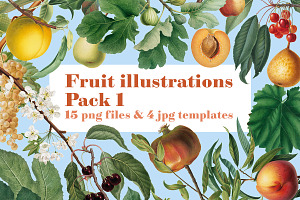 Fruit illustrations pack 1