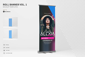 Roll Up Banner Mockups Vol. 01