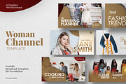 Woman Channel Youtube Broadcast, a Social Media Template by Louds Studio (Thumbnail 1 of 6)