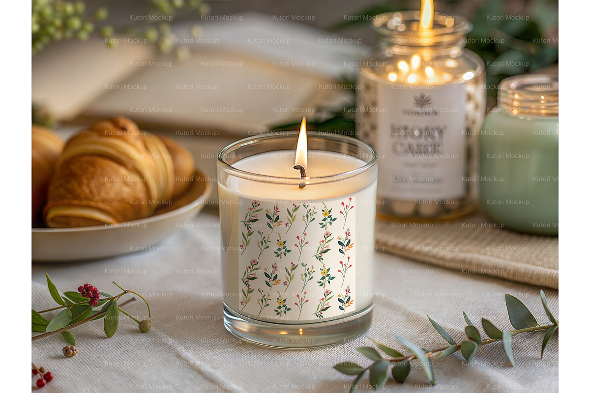 Burning Glass Candle Label Mockup, a Product Mockup by MockupWizard (Photo 5 of 5)