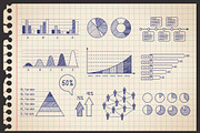 Hand Drawn Sketch Infographics, a Person Illustration by FourLeafLover (Thumbnail 2 of 4)