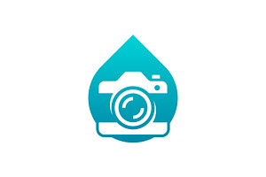 droplet camera logo, a Branding & Logo Template by Rasagama Studio