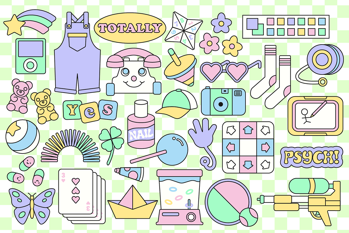 Kids of the '90s Sticker Pack, an Education Illustration by Creativity Bucketlist (Photo 3 of 3)