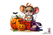 Fluffy Mouse PNG Clipart Bundle, a Graphic by Clipart Studio (Thumbnail 5 of 11)