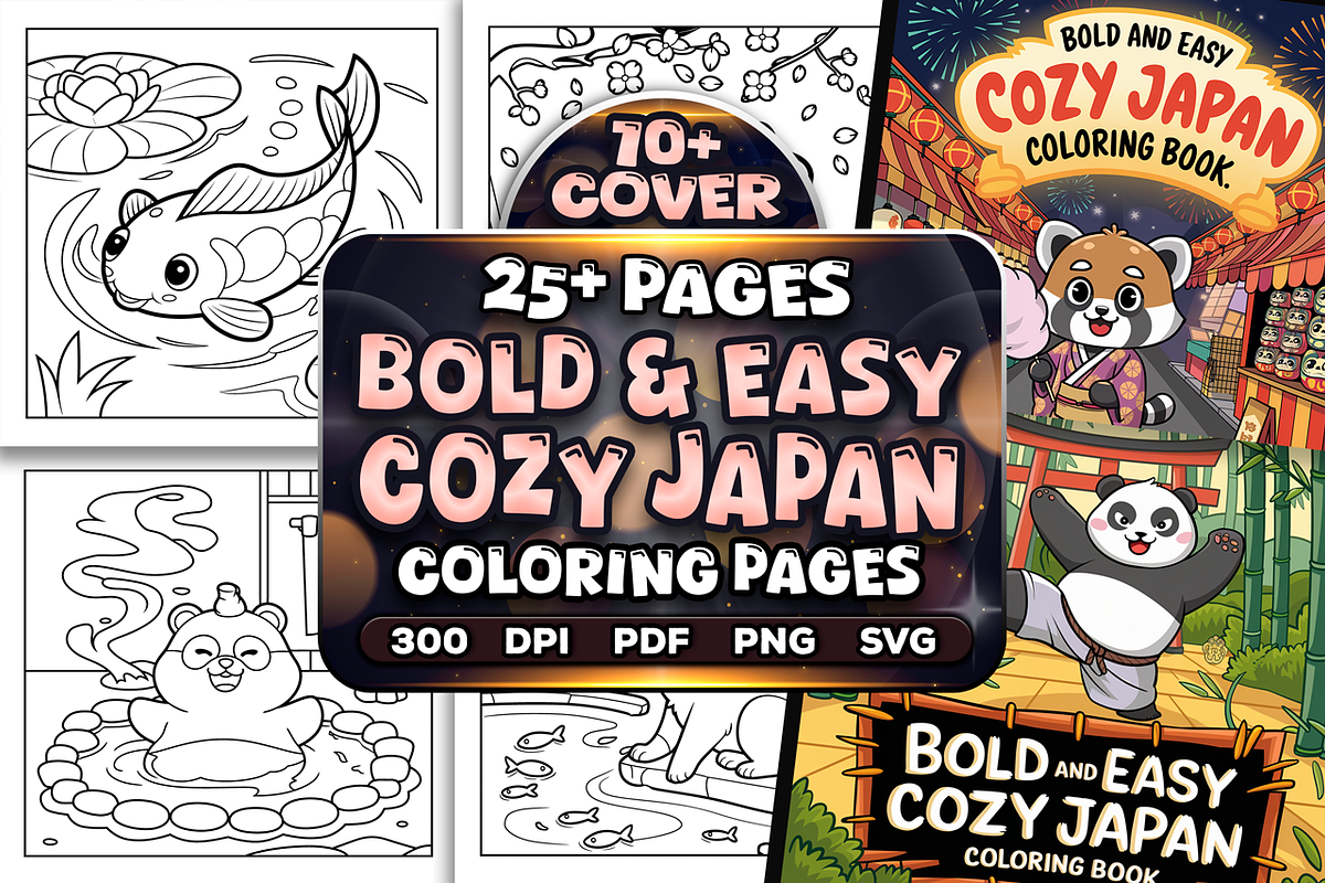 Bold Easy Cozy Japan Coloring Pages