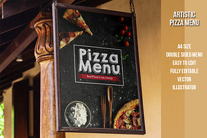 Artistic Pizza Menu Template