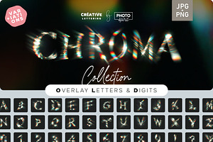Chroma Light Letters Overlays, a Symbol Font by PhotoSpirit