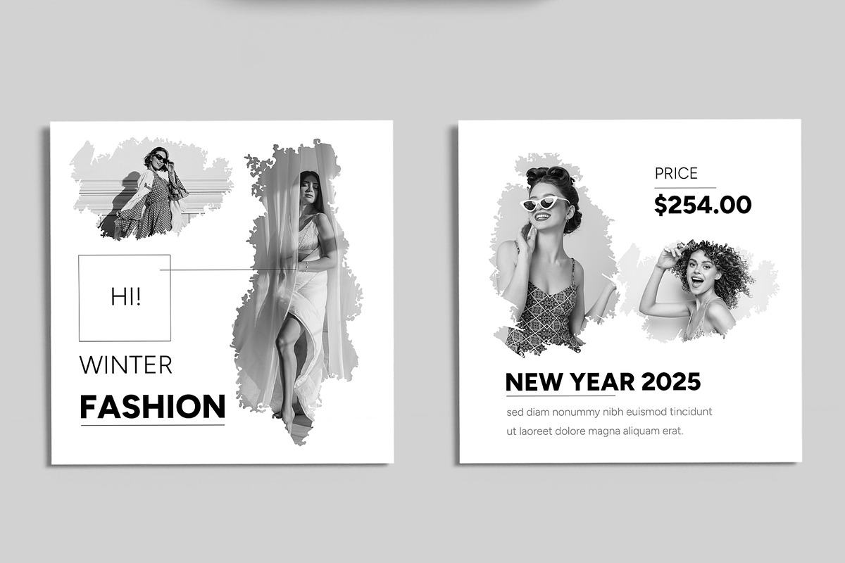 New Year Winter Social Media Post, a Social Media Template by ContestDesign (Photo 4 of 7)