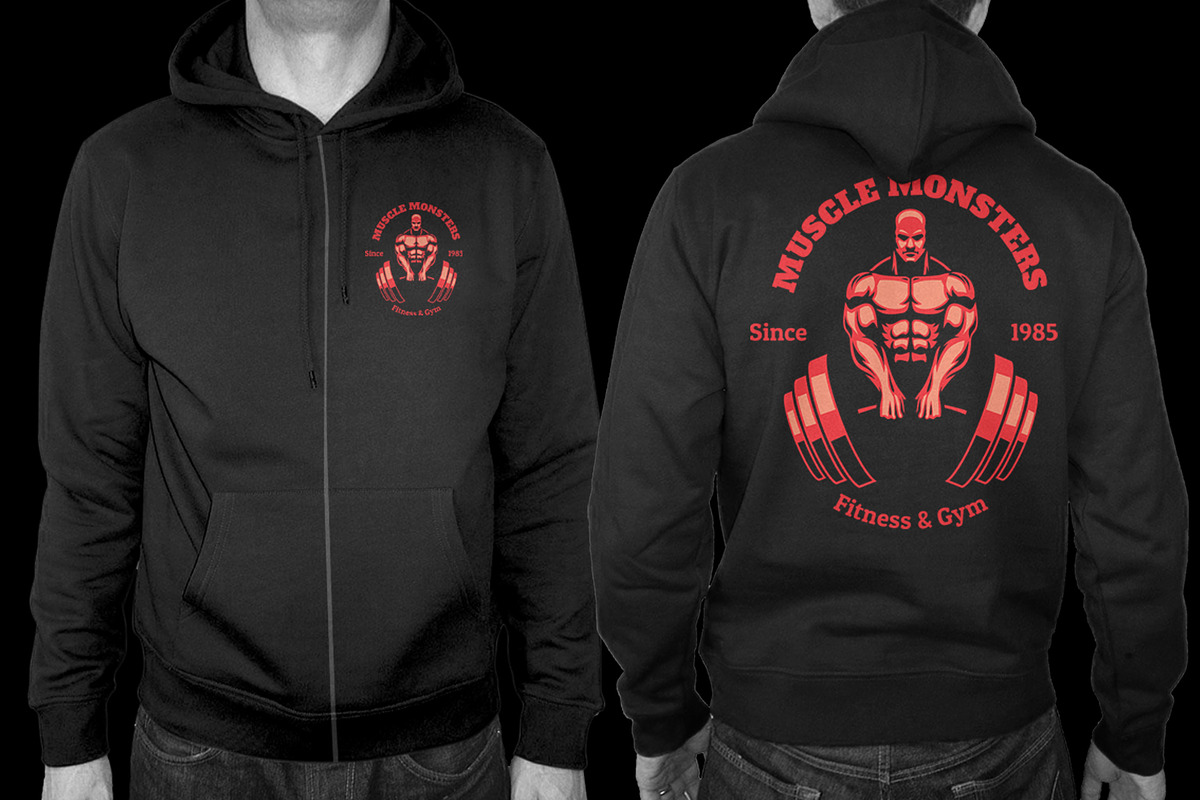Muscle Man Bodybuilder Logo, a Branding & Logo Template by bazzier_graphik (Photo 3 of 5)
