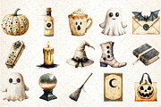 Beige & Black Halloween Clipart, an Illustration by Rose Art (Thumbnail 2 of 7)