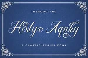 Hesty Aqaky - Modern Script Font