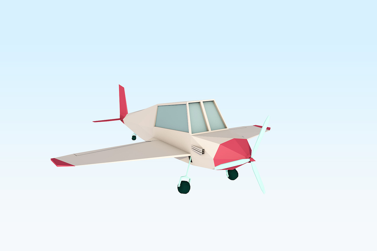 Low Poly Plane, a Cars & Vehicle 3D Model by Anton Moek (Photo 2 of 3)