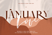 January Love - SVG Font Duo Pack, a Serif Font by SilverStag Type Foundry (Thumbnail 1 of 35)