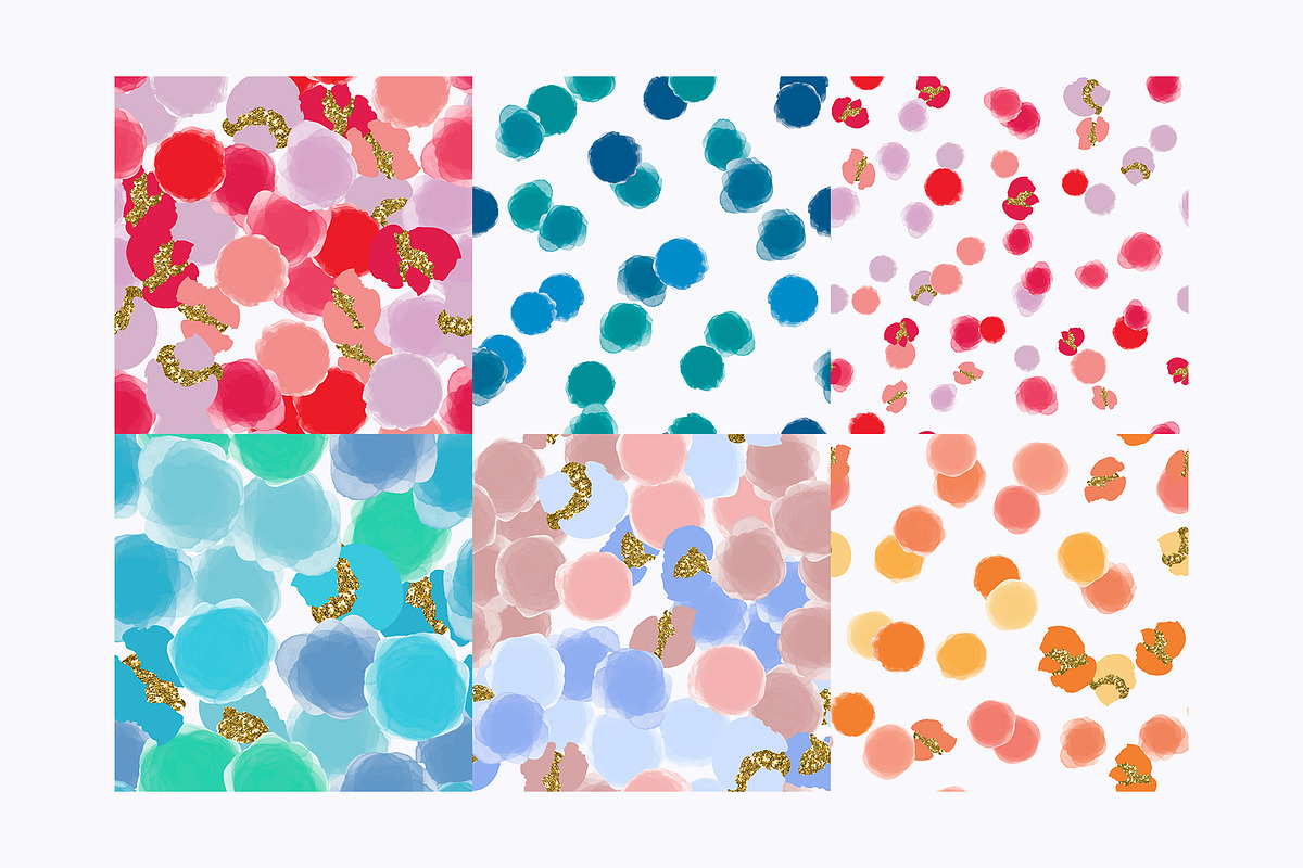 Watercolor vector stains & patterns, a Pattern Graphic by Ibrin's Shop (Photo 6 of 7)