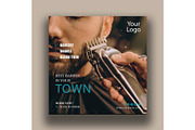 Barber Flyer Design Template, a Flyer Template by YUDesignStore (Thumbnail 1 of 5)