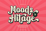 Moods Hitage | Retro Bold Script, a Handwritten Font by Denustudios (Thumbnail 1 of 12)