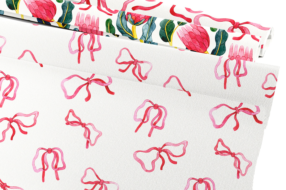 Protea flowers and bows, a Decorative Illustration by made by Tanya (Photo 4 of 4)