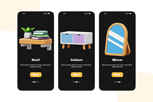 Furniture 3D Icons