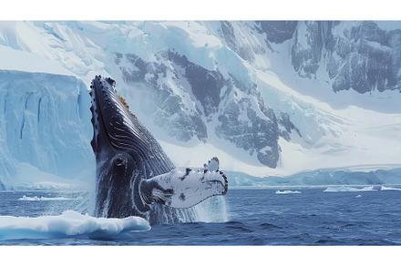 Majestic Humpback Whale Jumping Out, an Animal Photo by Goinyk