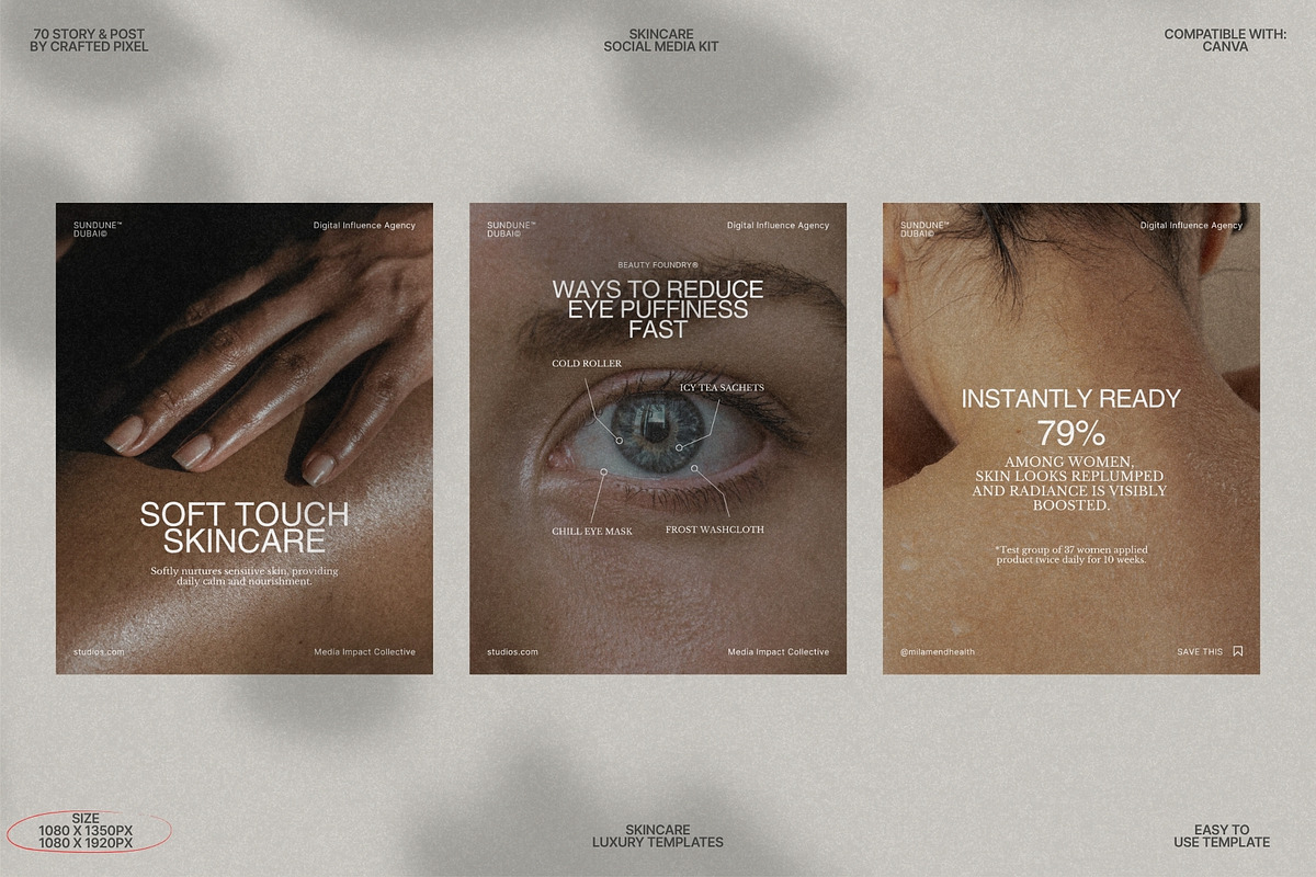 Skincare Instagram Template Pack preview 8