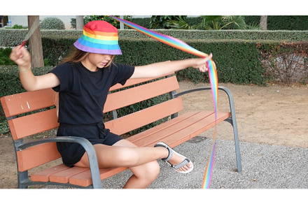 A colorful video shows young girls