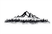 12 Pine Forest & Mountain Scenes, an Illustration by musafir_fashion (Thumbnail 13 of 13)