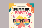 Summer Party Poster Template, a Flyer Template by MightyDesign (Thumbnail 4 of 8)