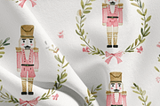 Nutcracker Christmas Wreath Seamless, a Pattern Graphic by Pati Charm Studio (Thumbnail 7 of 8)