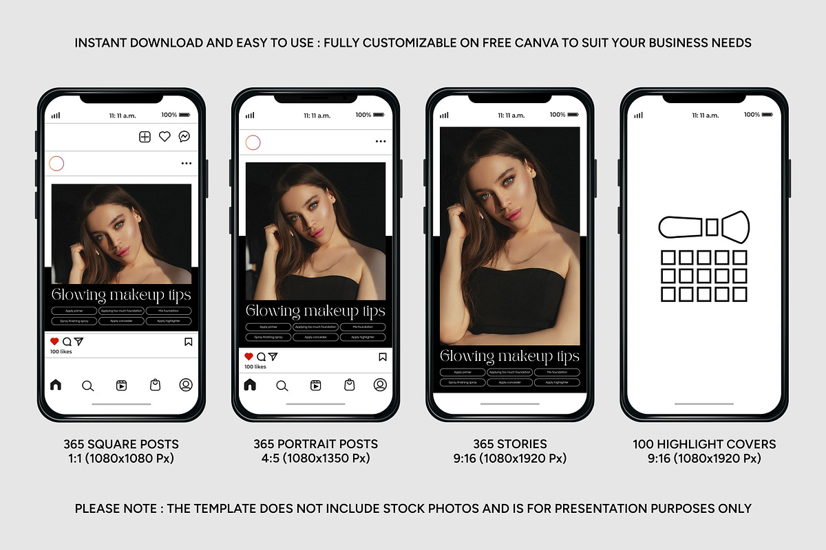 Makeup Instagram Template, a Social Media Template by Kalubuak (Photo 2 of 10)