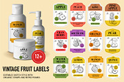 Fruit Design Kit – Vintage Templates, a Food Illustration by Lettering_Logo (Thumbnail 4 of 14)