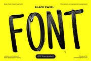 Black Swirl Font, a Handwritten Font by Handmadefont (Thumbnail 1 of 10)