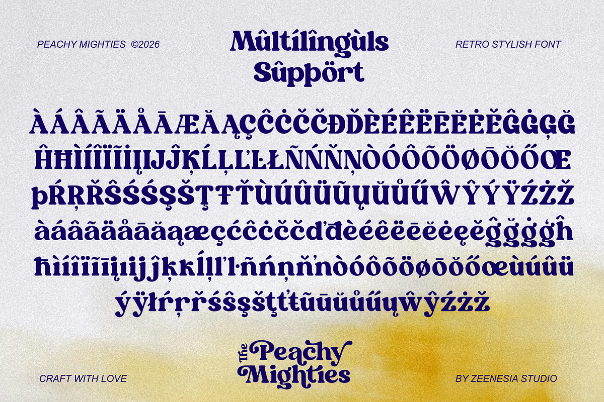 Peachy Mighties, a Serif Font by zeenesia (Photo 9 of 10)