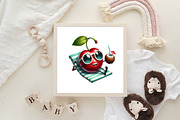 Watercolor Cute Cherry Clipart Bundl, an Illustration by DreamArtGraphic (Thumbnail 2 of 6)
