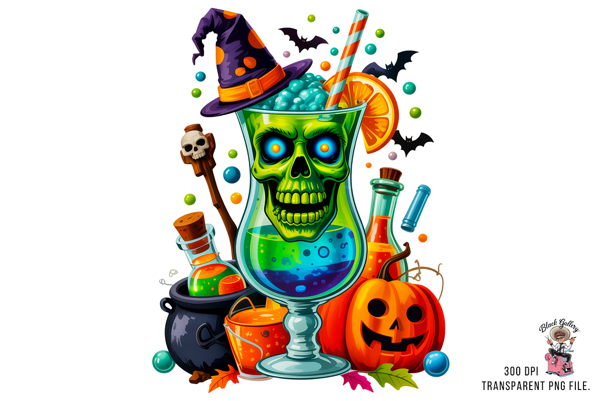 Halloween Potion PNG Bundle, a Graphic by Clipart Studio (Photo 4 of 11)