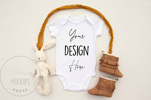 Baby Bodysuit Vest Mockup JPG