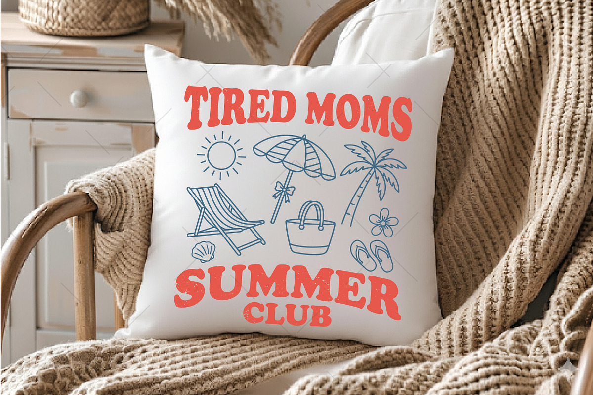 Tired Moms Summer Club PNG, an Illustration by OK Design (Photo 4 of 5)