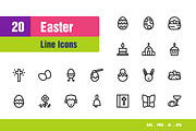 Easter Icons, an Outline Icon by Sooodesign (Thumbnail 1 of 2)