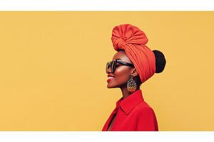 Stylish African woman wearing, a Beauty & Fashion Photo by Sergey Kotenev