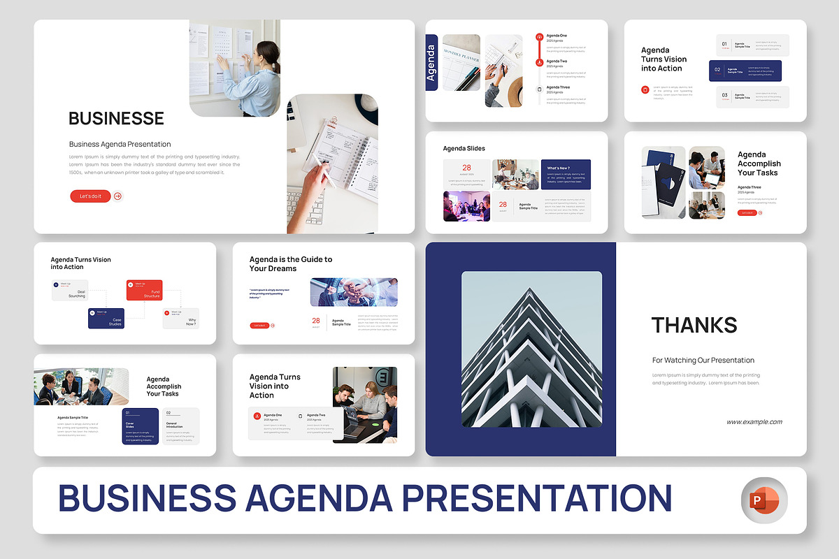 Business Agenda PowerPoint, a Presentation Template by Premast (Photo 1 of 4)