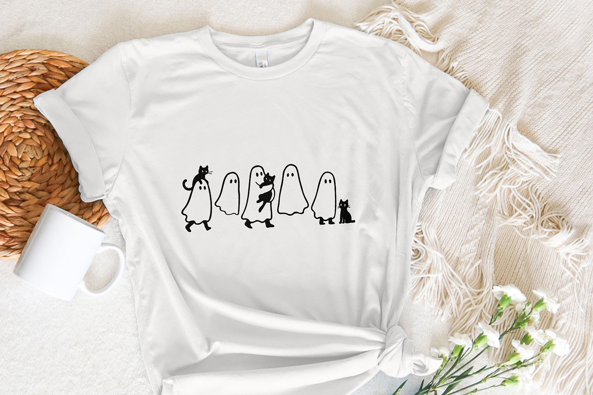 Ghosts With Cats PNG, Cute, an Illustration by SharpMarketplace (Photo 7 of 9)