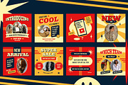 Red Vintage Fashion Sale Instagram, a Social Media Template by Aiyari Graphic (Thumbnail 3 of 5)