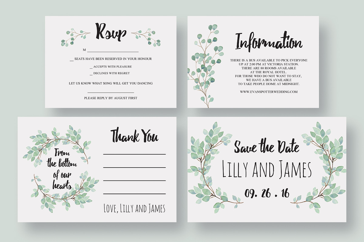 Tremendous Eucalyptus Collection, an Invitation Template by Knotted Design (Photo 8 of 24)