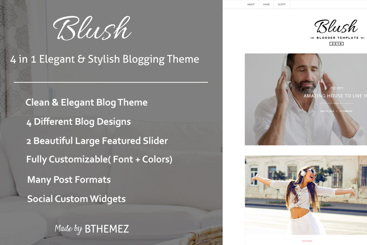 Blush Responsive Blogger Template, a Websites & App Template by bthemez (Photo 4 of 5)