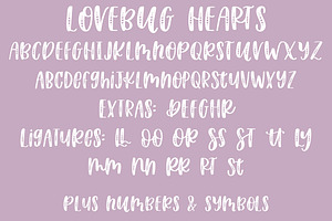 Lovebug Hearts Font Trio