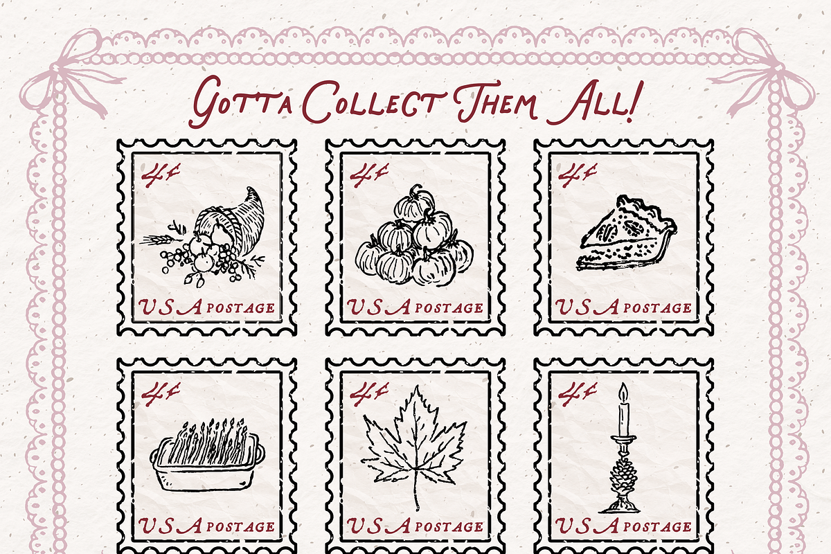 Thanksgiving Clipart, Dinner Set, a Seasonal Illustration by The October Creative (Photo 7 of 7)