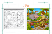 Cozy Zoo Life Bold Easy Coloring, an Animal Illustration by Coco Bloom (Thumbnail 4 of 8)